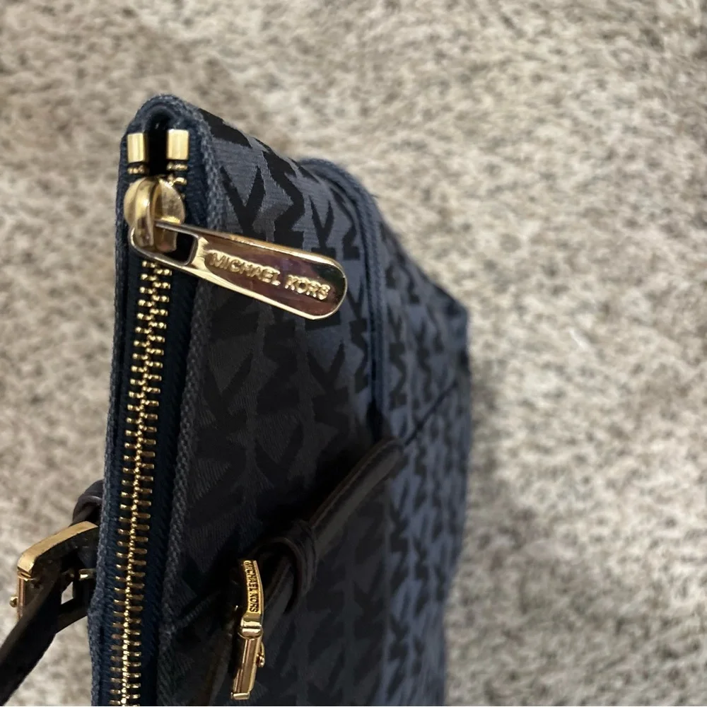 Michael Kors Navy MK Logo Tote Bag